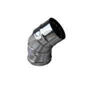 Дымоходное колено d150 (0,5) черн. 45гр.