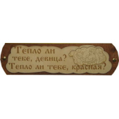 Табличка д/бани Тепло ли тебе девица Б-40 (28х9)